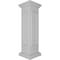 Ekena Millwork 10"W x 40"H Corner Newel Post with Panel, Flat Capital & Base Trim (Installation kit included) NWL10X40CPF0B0 - alternate 4